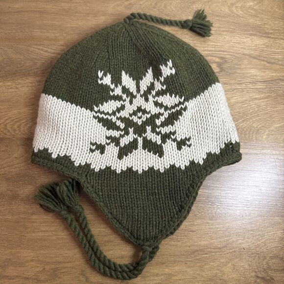 Lot Of 2 Unisex Toboggan Style Ski Beanie Ear Flaps Wool Blend Winter Knit Hat - Picture 6 of 10